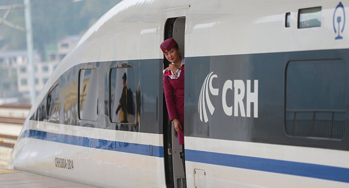 China launches country’s longest high-speed train route